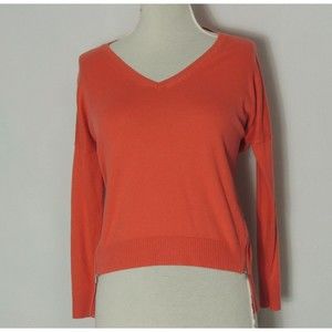 Express Women's Pullover Long Sleeves V - Neck Sweater Sz Xs Double Side Zip.